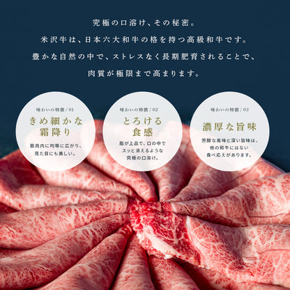 米沢牛 すき焼きしゃぶしゃぶ ロース 300g