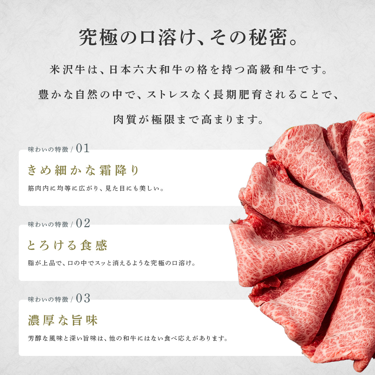 米沢牛 すき焼きしゃぶしゃぶ リブロース 300g