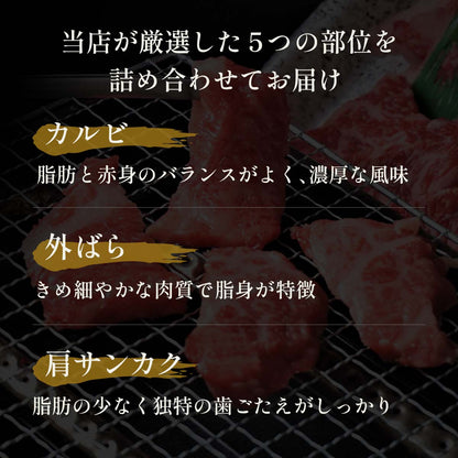 松阪牛 花盛カルビ 焼肉 5種 300g