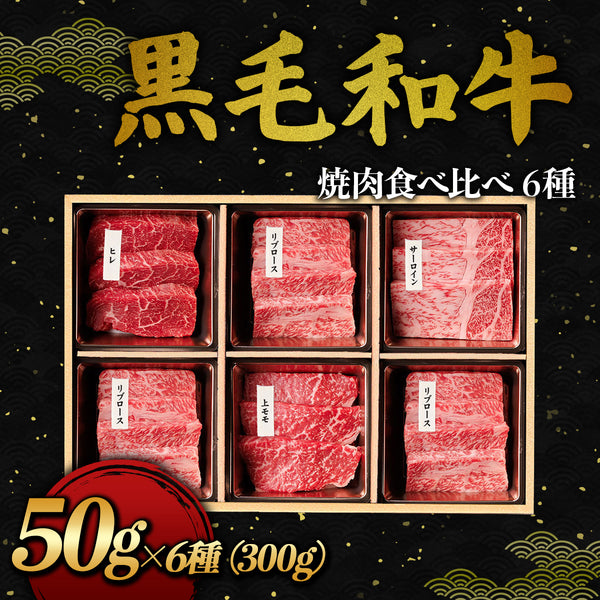 黒毛和牛 6品 焼肉 食べ比べセット 300g