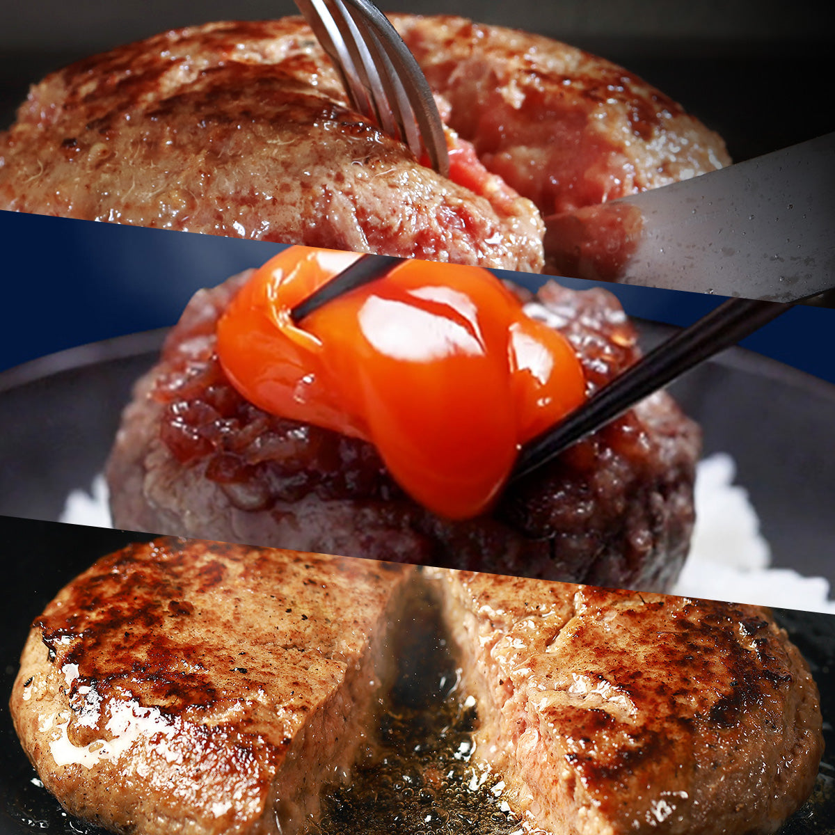 日本三大和牛（神戸牛×松阪牛×近江牛）ハンバーグ 食べ比べ 80g×5個
