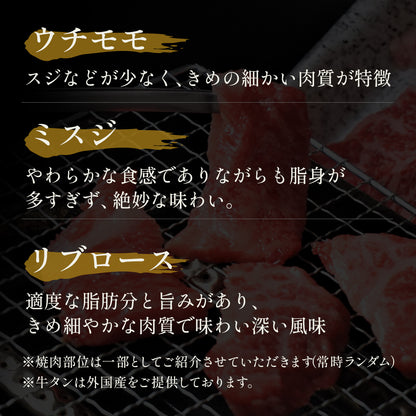 フラワーギフト付き 花盛り牛タン＆国産牛焼肉4種セット