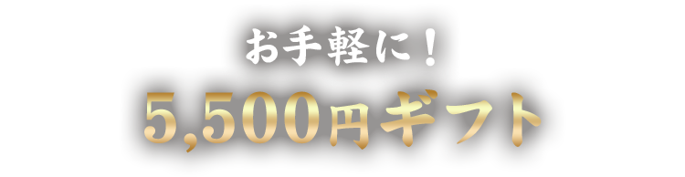 お手軽に！ 5,500円ギフト